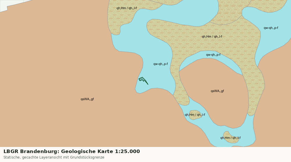Statische Kartenansicht: LBGR Brandenburg: Geologische Karte 1:25.000