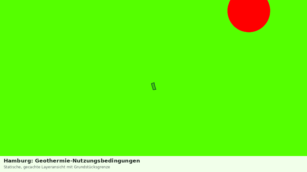 Statische Kartenansicht: Hamburg: Geothermie-Nutzungsbedingungen