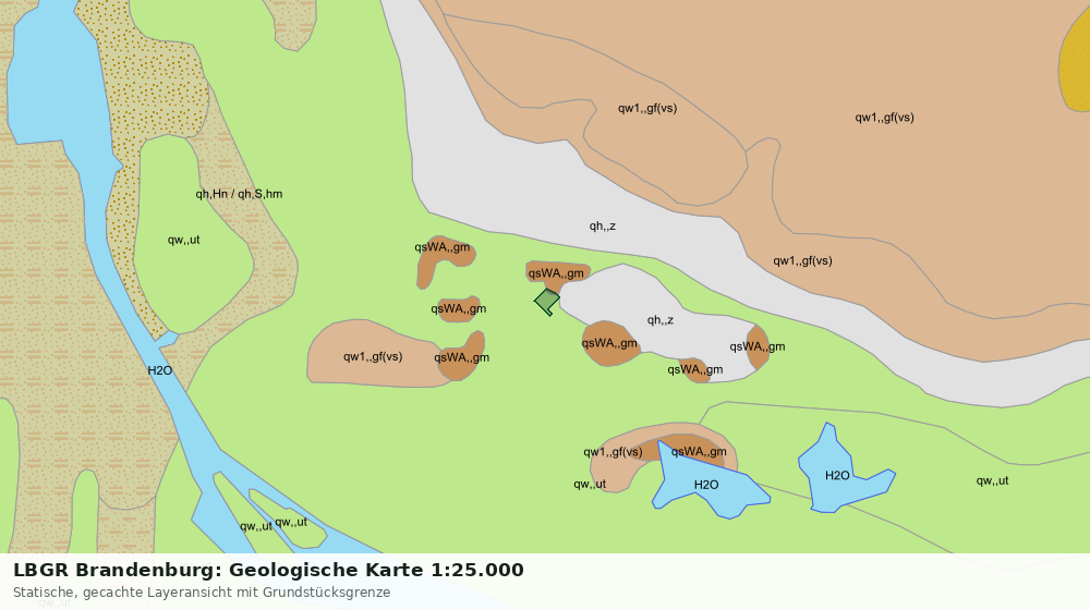 Statische Kartenansicht: LBGR Brandenburg: Geologische Karte 1:25.000