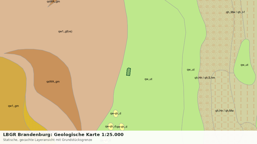 Statische Kartenansicht: LBGR Brandenburg: Geologische Karte 1:25.000