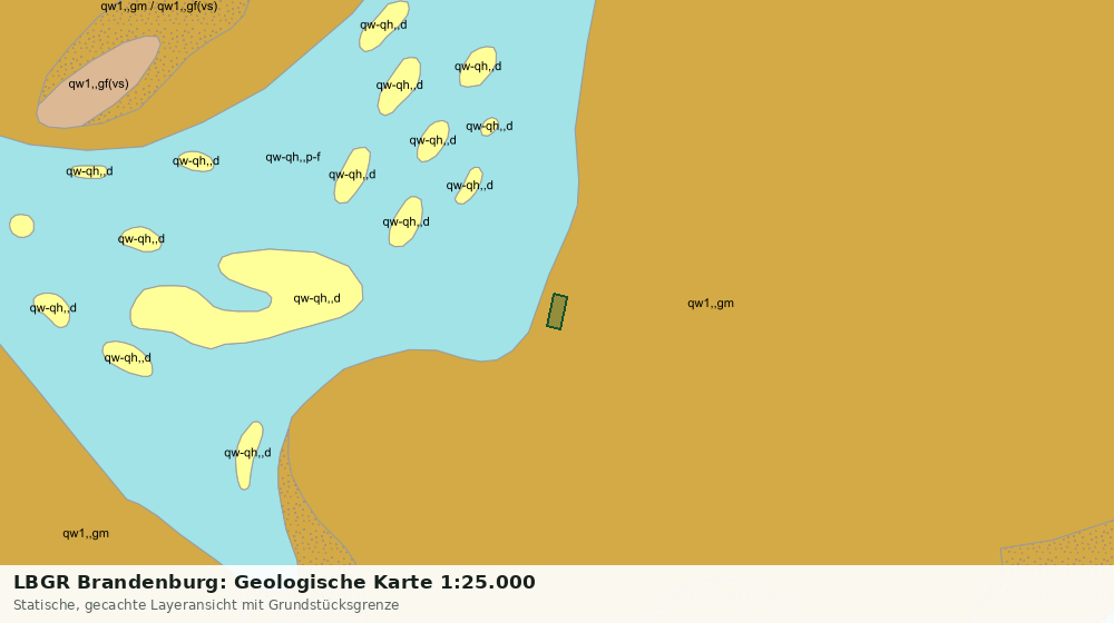 Statische Kartenansicht: LBGR Brandenburg: Geologische Karte 1:25.000