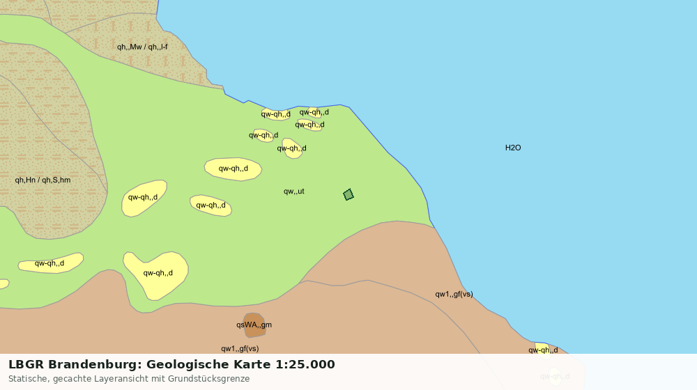 Statische Kartenansicht: LBGR Brandenburg: Geologische Karte 1:25.000
