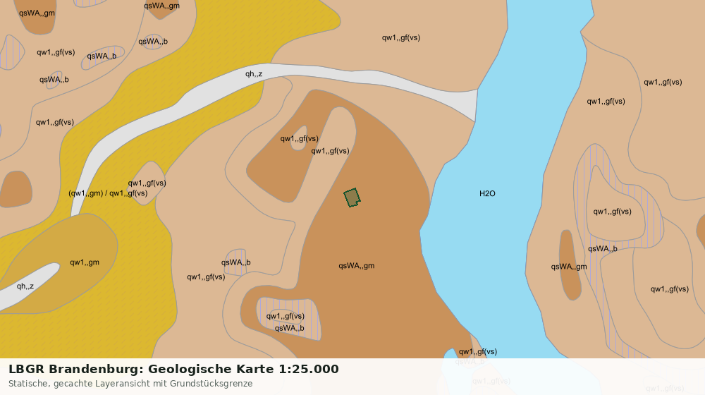 Statische Kartenansicht: LBGR Brandenburg: Geologische Karte 1:25.000