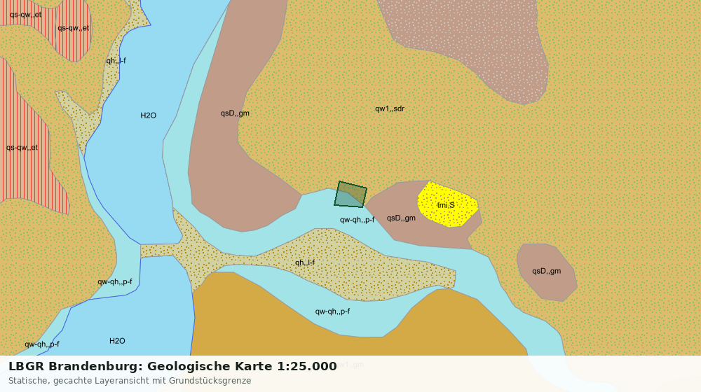Statische Kartenansicht: LBGR Brandenburg: Geologische Karte 1:25.000