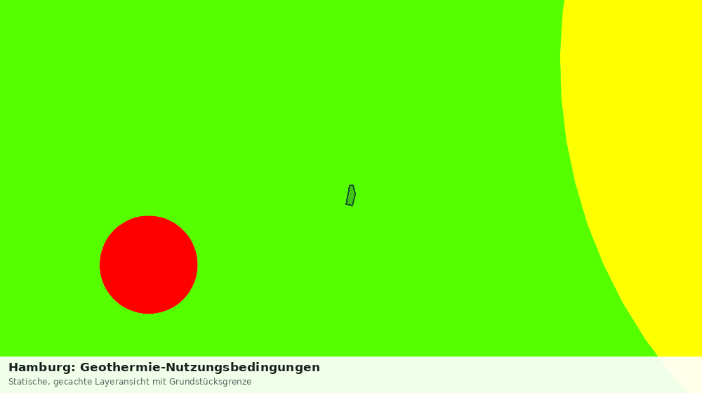 Statische Kartenansicht: Hamburg: Geothermie-Nutzungsbedingungen
