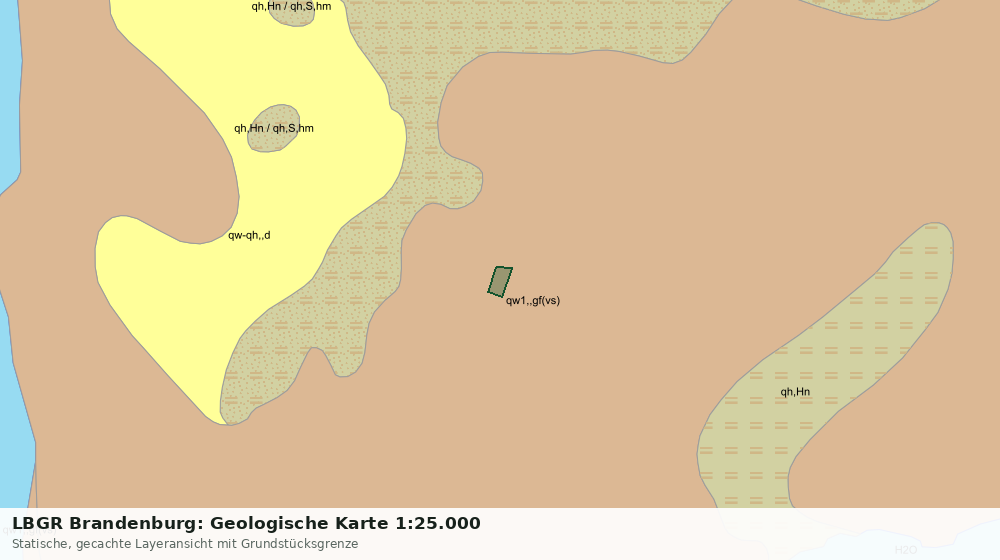 Statische Kartenansicht: LBGR Brandenburg: Geologische Karte 1:25.000