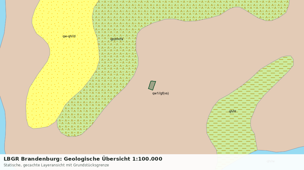Statische Kartenansicht: LBGR Brandenburg: Geologische Übersicht 1:100.000