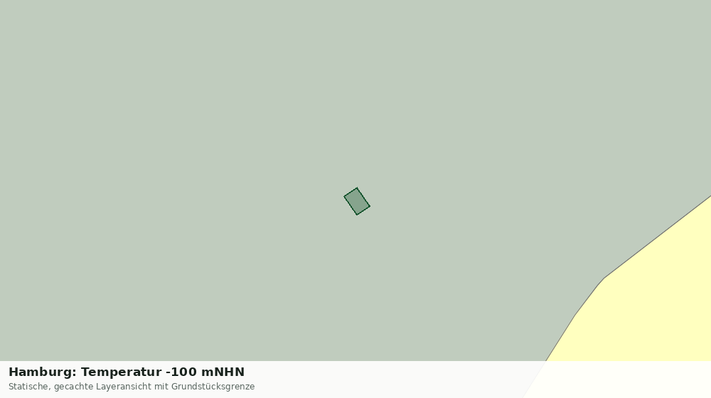 Statische Kartenansicht: Hamburg: Temperatur -100 mNHN