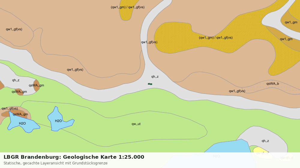 Statische Kartenansicht: LBGR Brandenburg: Geologische Karte 1:25.000
