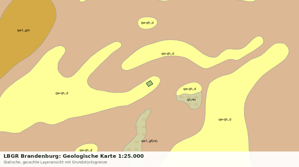 Statische Kartenansicht: LBGR Brandenburg: Geologische Karte 1:25.000