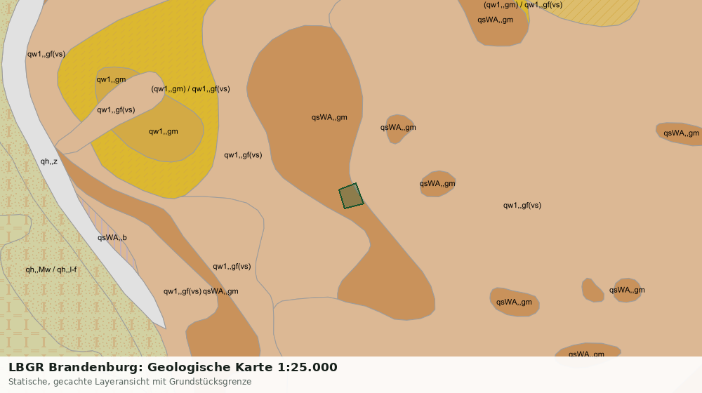 Statische Kartenansicht: LBGR Brandenburg: Geologische Karte 1:25.000