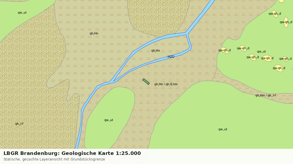 Statische Kartenansicht: LBGR Brandenburg: Geologische Karte 1:25.000