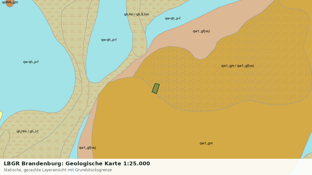 Statische Kartenansicht: LBGR Brandenburg: Geologische Karte 1:25.000