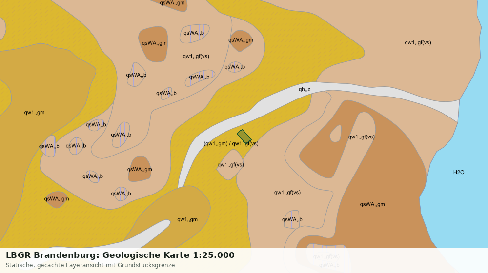 Statische Kartenansicht: LBGR Brandenburg: Geologische Karte 1:25.000