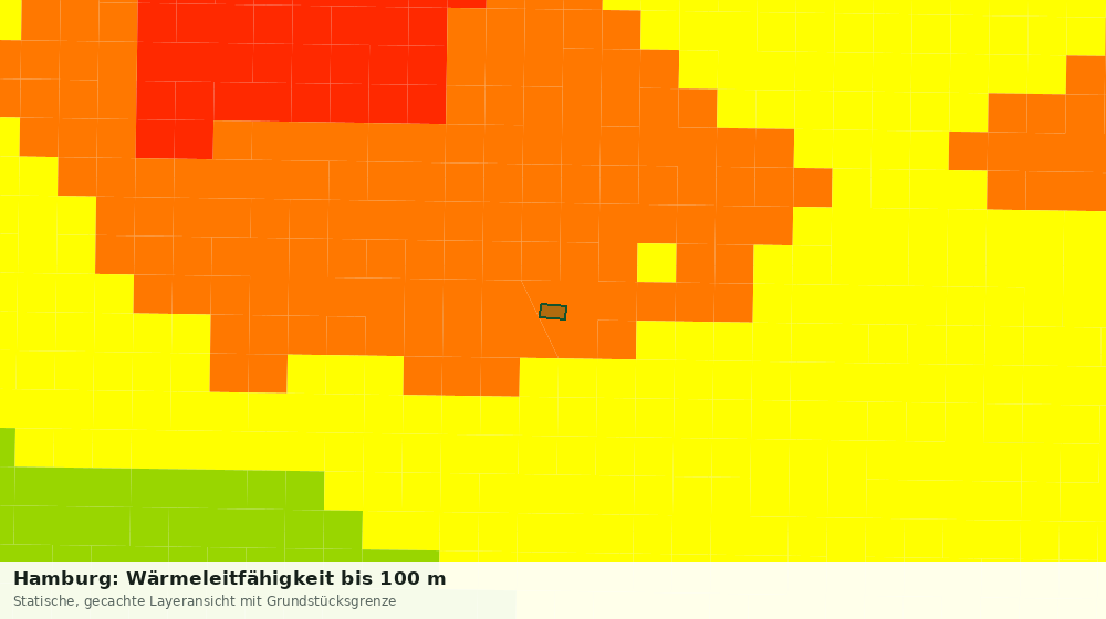 Statische Kartenansicht: Hamburg: Wärmeleitfähigkeit bis 100 m
