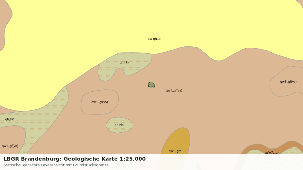 Statische Kartenansicht: LBGR Brandenburg: Geologische Karte 1:25.000