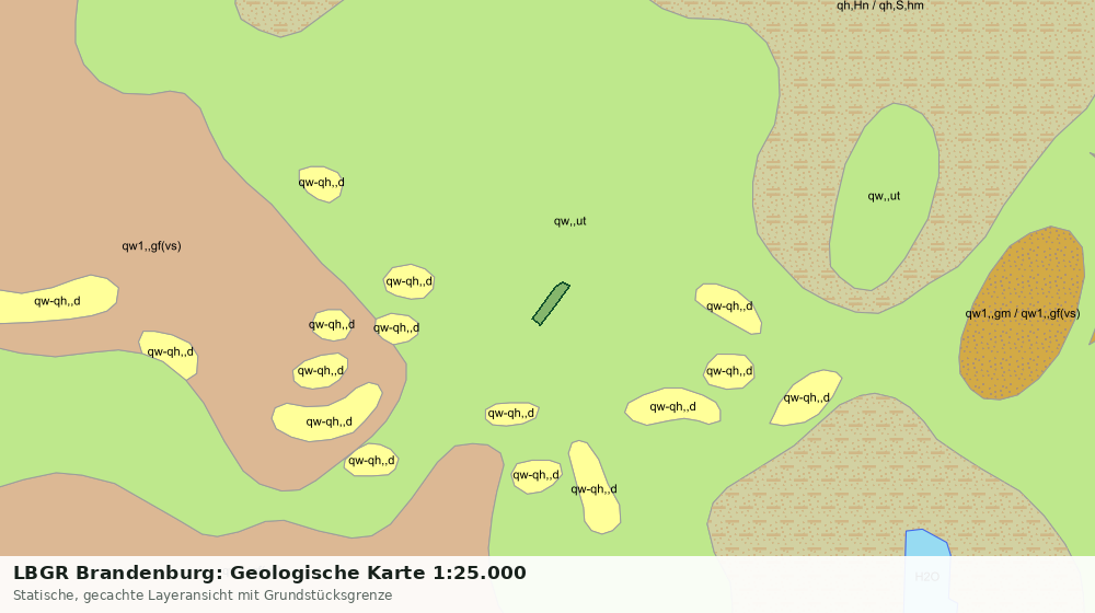 Statische Kartenansicht: LBGR Brandenburg: Geologische Karte 1:25.000
