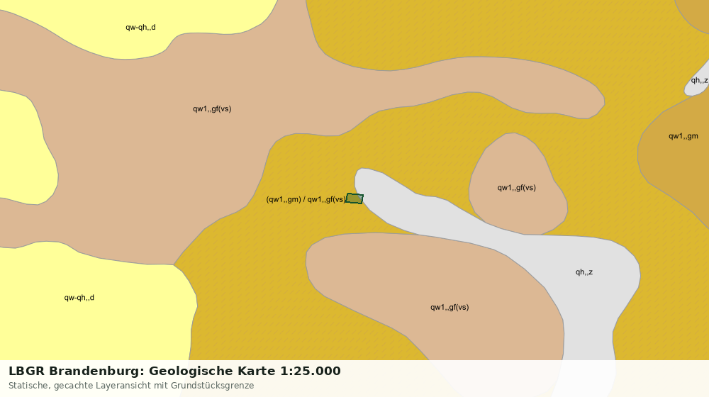 Statische Kartenansicht: LBGR Brandenburg: Geologische Karte 1:25.000