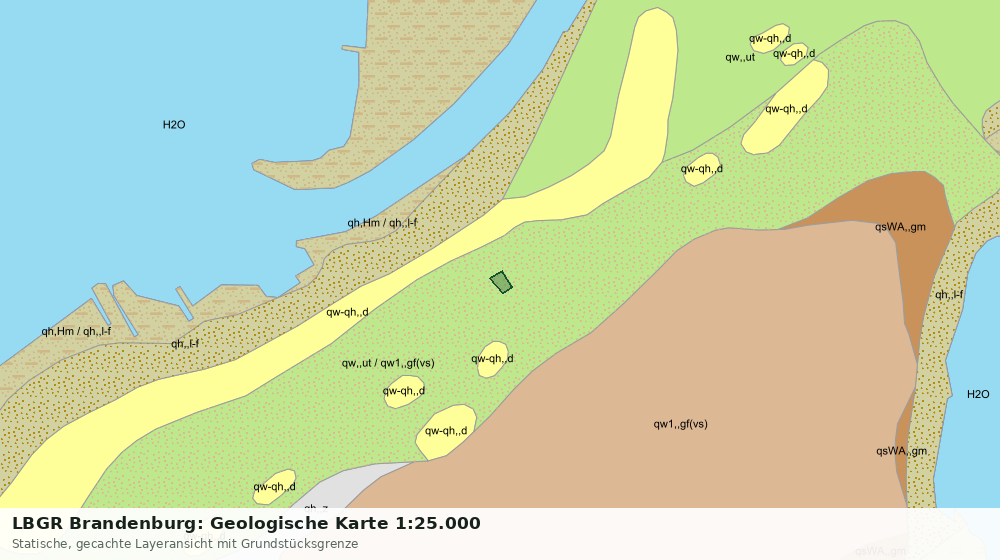 Statische Kartenansicht: LBGR Brandenburg: Geologische Karte 1:25.000