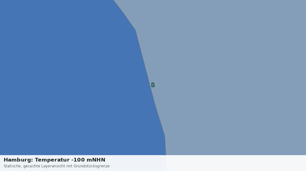 Statische Kartenansicht: Hamburg: Temperatur -100 mNHN