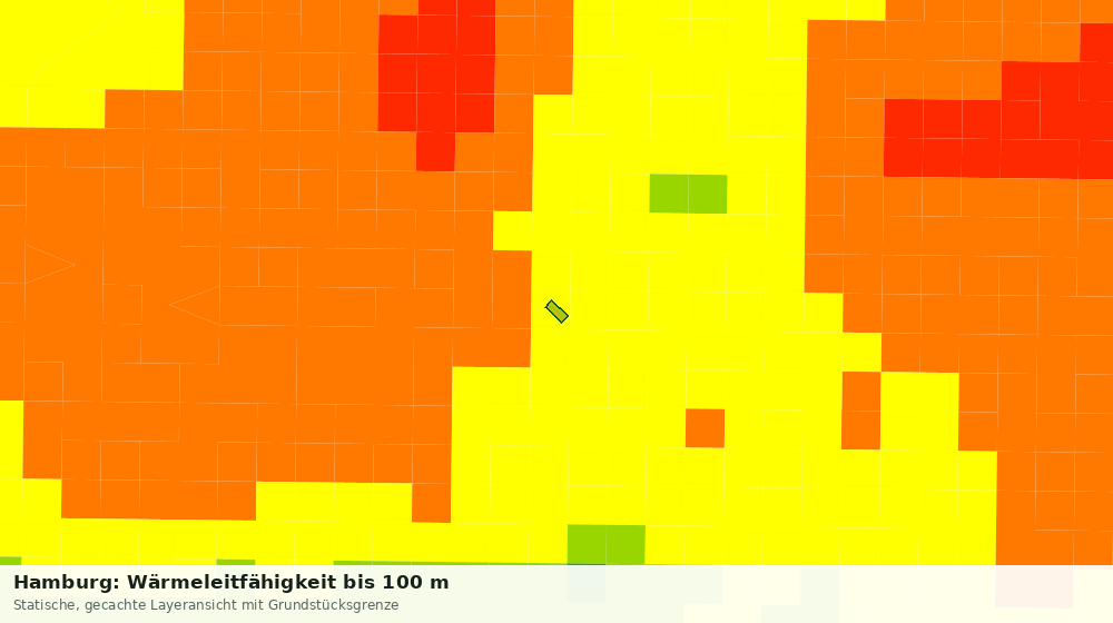 Statische Kartenansicht: Hamburg: Wärmeleitfähigkeit bis 100 m