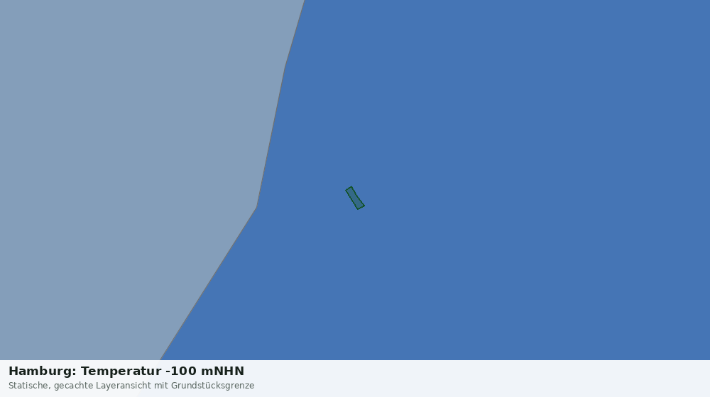 Statische Kartenansicht: Hamburg: Temperatur -100 mNHN