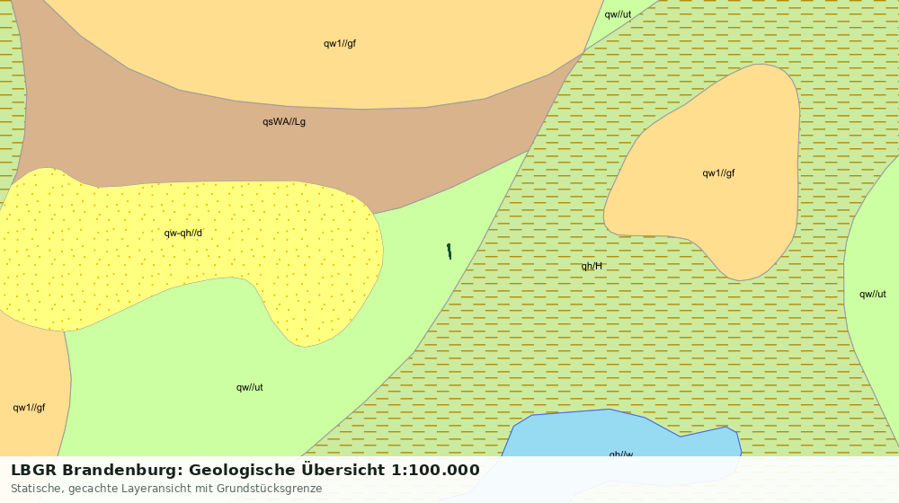 Statische Kartenansicht: LBGR Brandenburg: Geologische Übersicht 1:100.000