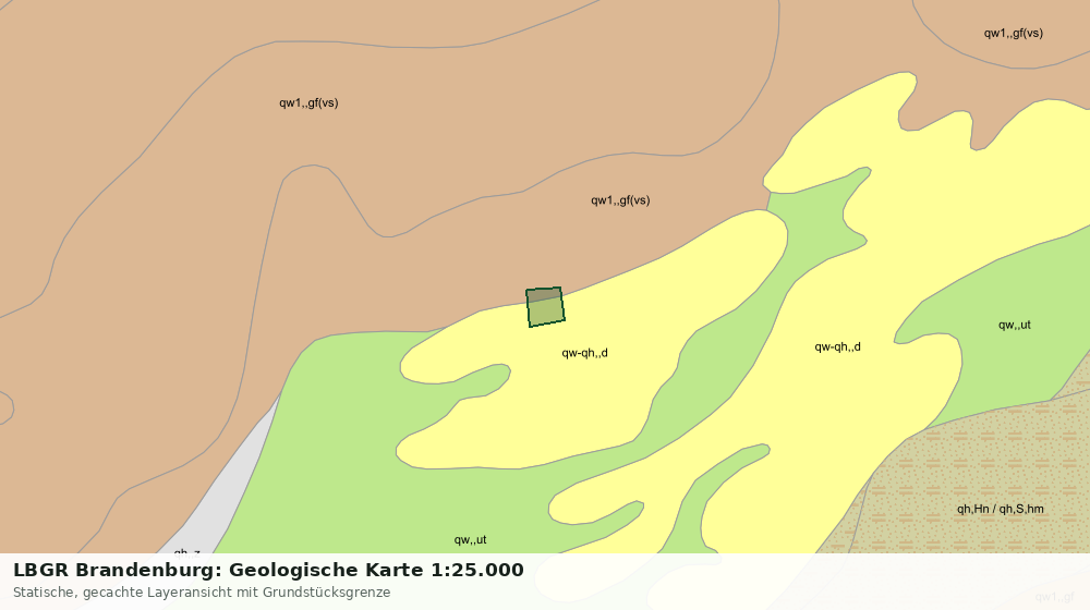Statische Kartenansicht: LBGR Brandenburg: Geologische Karte 1:25.000