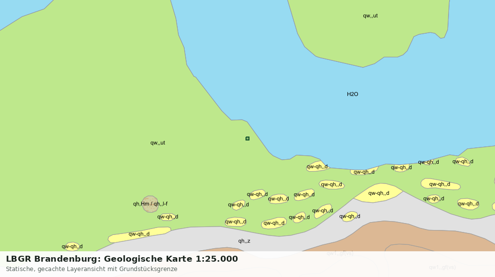 Statische Kartenansicht: LBGR Brandenburg: Geologische Karte 1:25.000