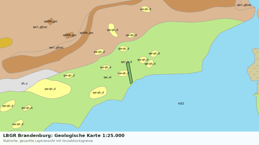 Statische Kartenansicht: LBGR Brandenburg: Geologische Karte 1:25.000