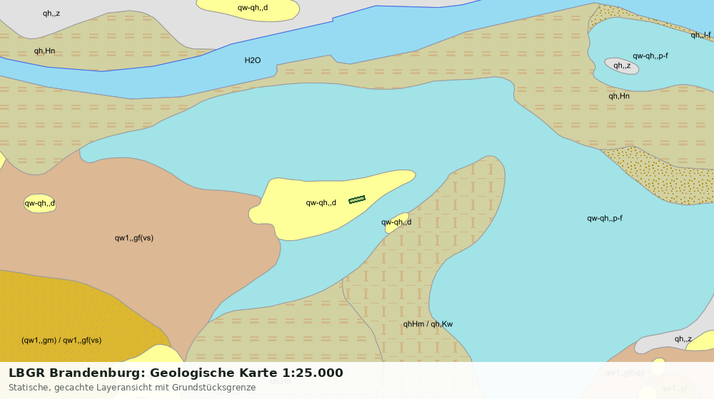 Statische Kartenansicht: LBGR Brandenburg: Geologische Karte 1:25.000