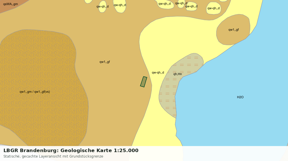 Statische Kartenansicht: LBGR Brandenburg: Geologische Karte 1:25.000