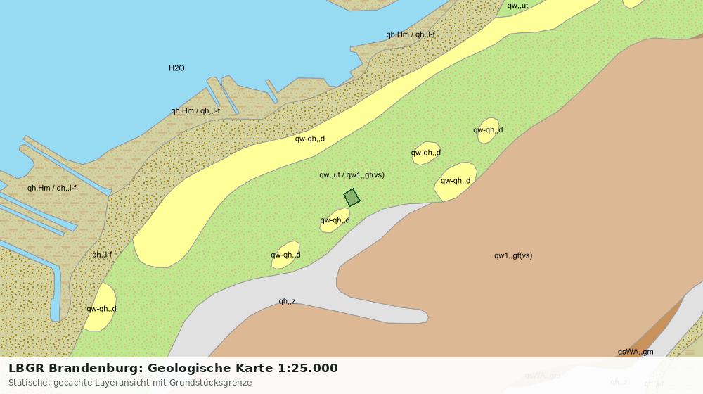 Statische Kartenansicht: LBGR Brandenburg: Geologische Karte 1:25.000