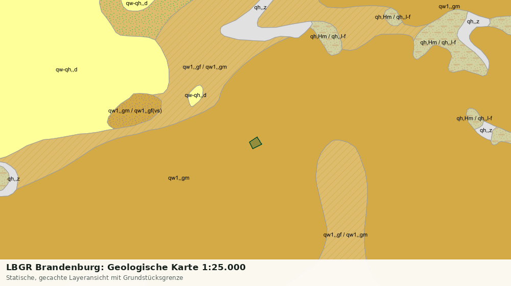 Statische Kartenansicht: LBGR Brandenburg: Geologische Karte 1:25.000