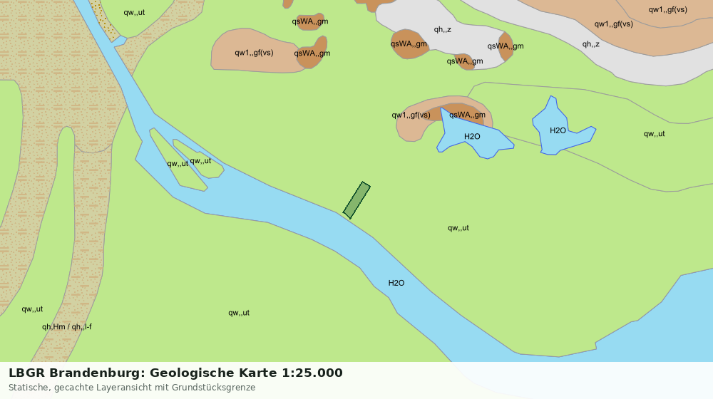 Statische Kartenansicht: LBGR Brandenburg: Geologische Karte 1:25.000