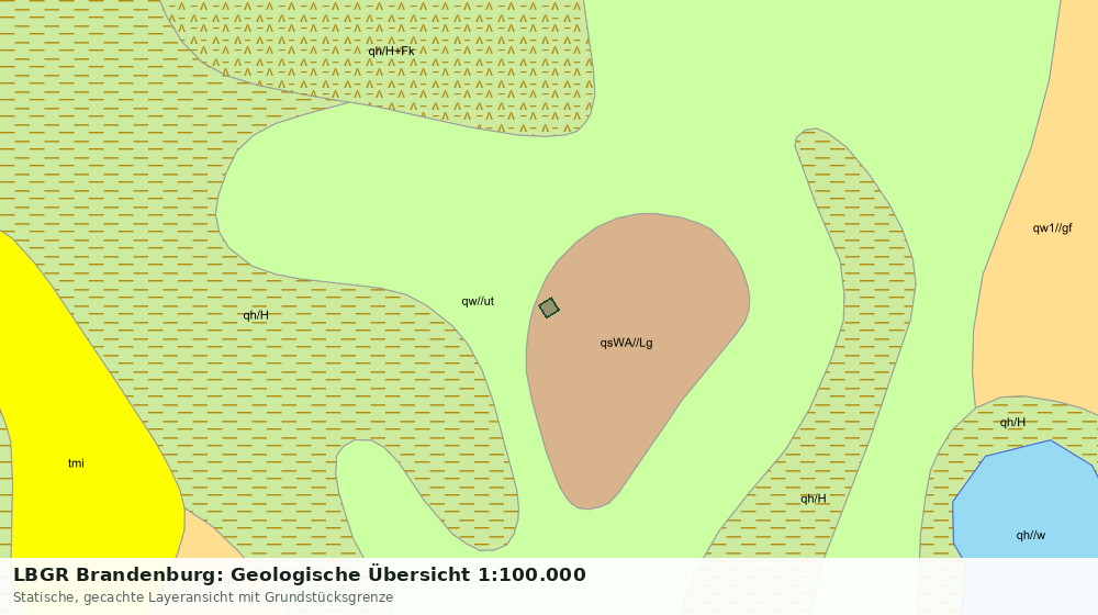 Statische Kartenansicht: LBGR Brandenburg: Geologische Übersicht 1:100.000