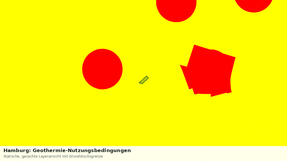 Statische Kartenansicht: Hamburg: Geothermie-Nutzungsbedingungen