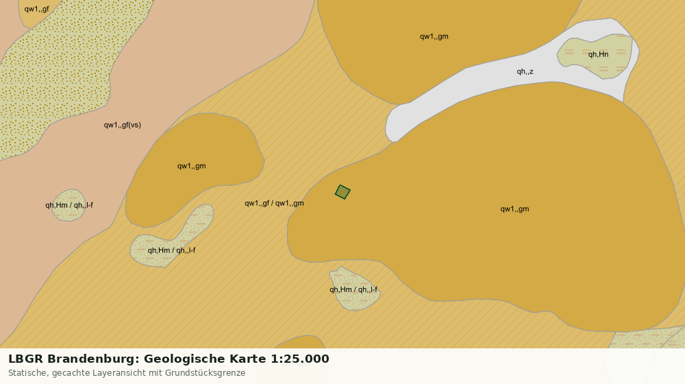 Statische Kartenansicht: LBGR Brandenburg: Geologische Karte 1:25.000