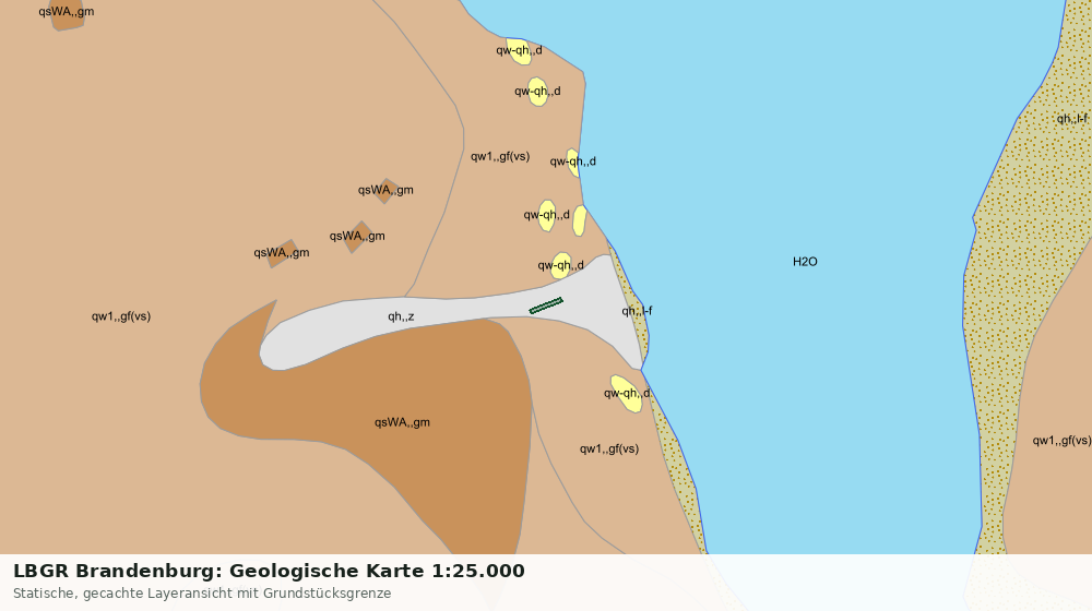 Statische Kartenansicht: LBGR Brandenburg: Geologische Karte 1:25.000