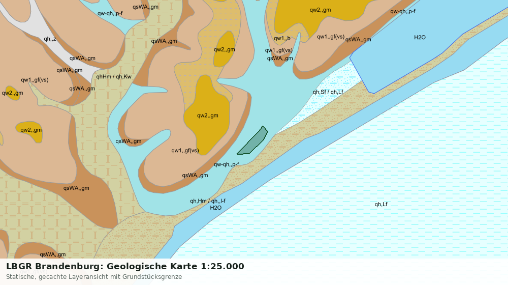 Statische Kartenansicht: LBGR Brandenburg: Geologische Karte 1:25.000