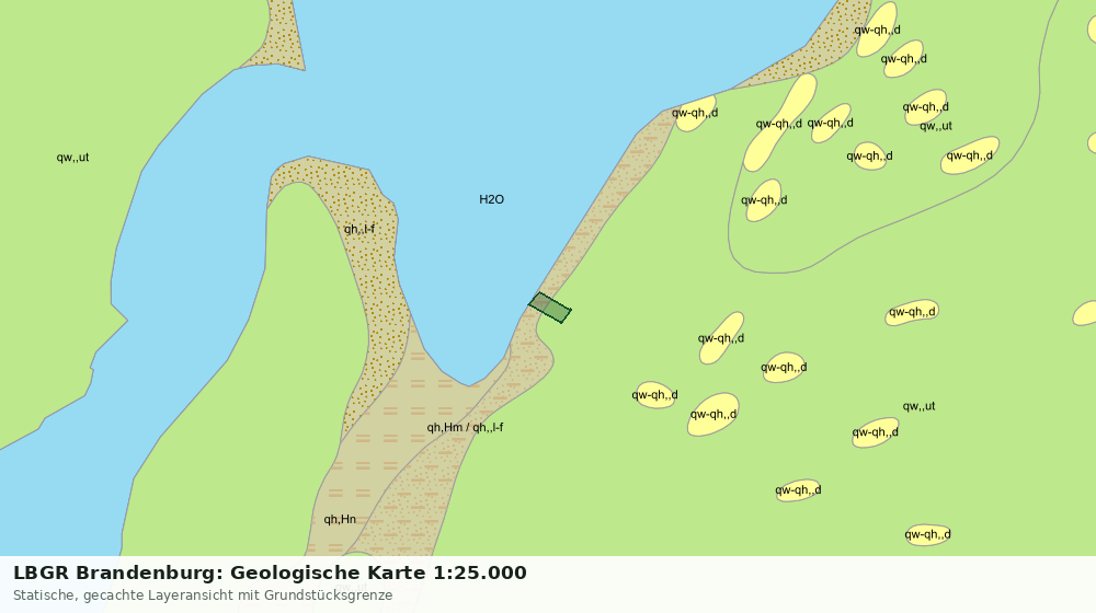 Statische Kartenansicht: LBGR Brandenburg: Geologische Karte 1:25.000