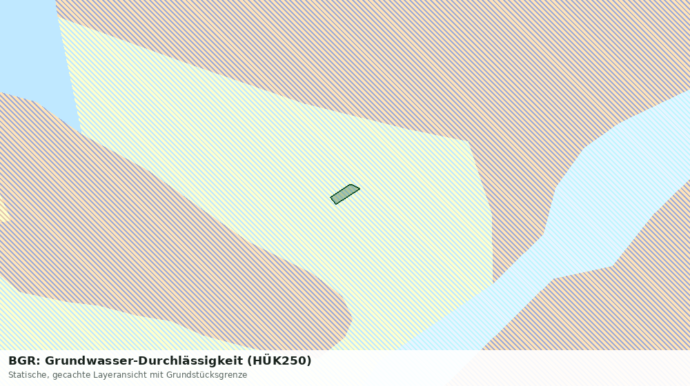 Statische Kartenansicht: BGR: Grundwasser-Durchlässigkeit (HÜK250)