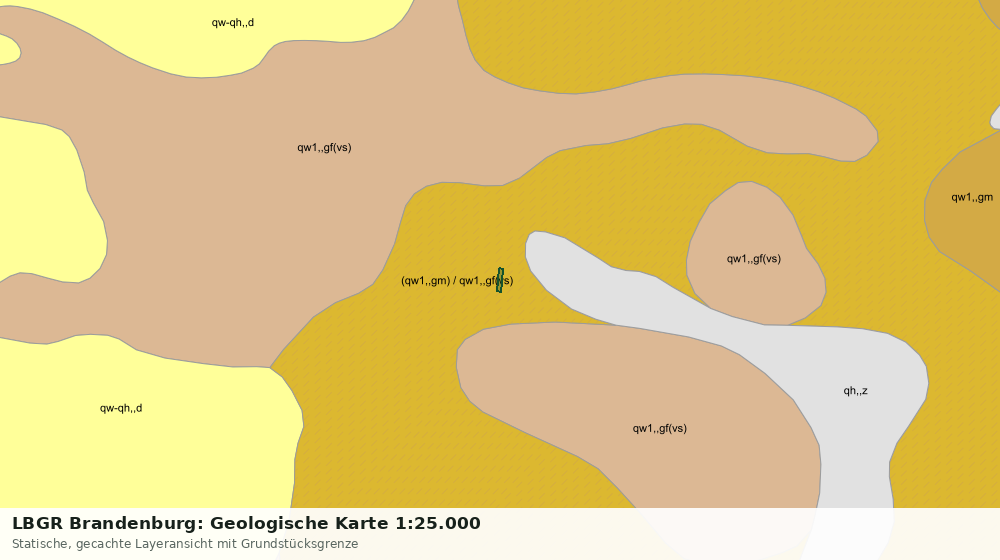Statische Kartenansicht: LBGR Brandenburg: Geologische Karte 1:25.000