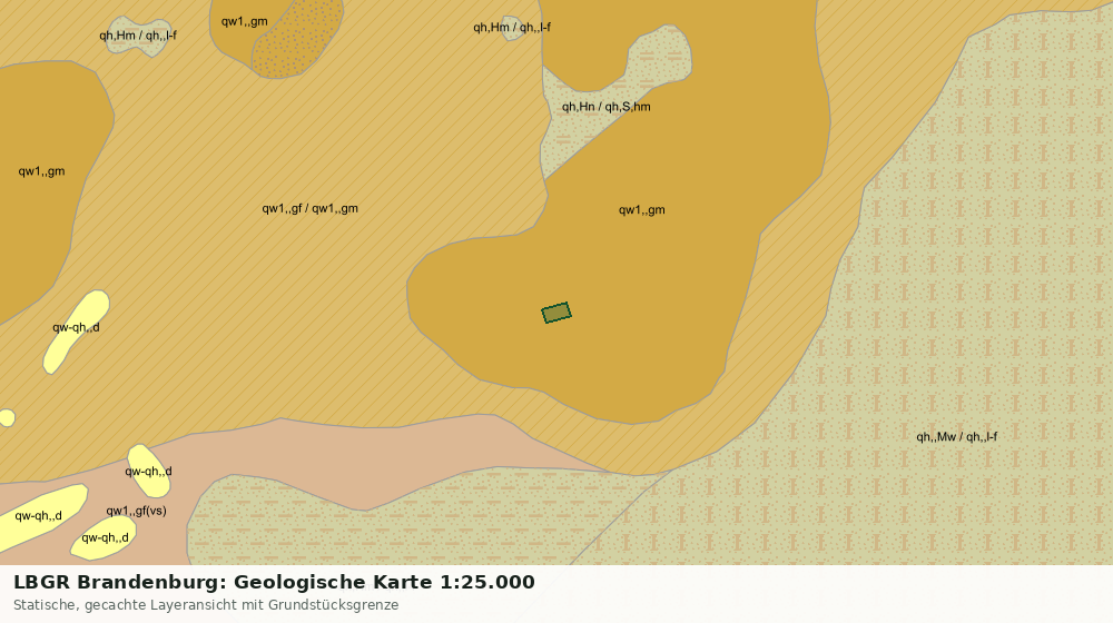 Statische Kartenansicht: LBGR Brandenburg: Geologische Karte 1:25.000