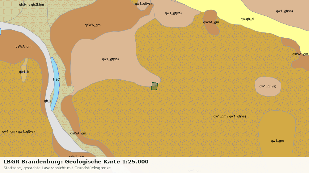 Statische Kartenansicht: LBGR Brandenburg: Geologische Karte 1:25.000