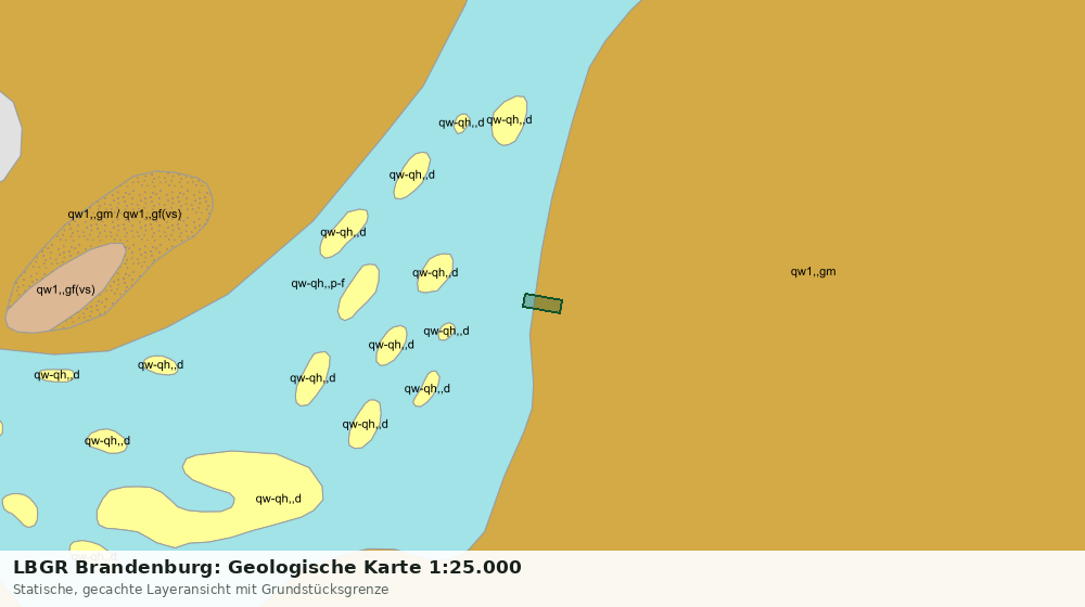 Statische Kartenansicht: LBGR Brandenburg: Geologische Karte 1:25.000