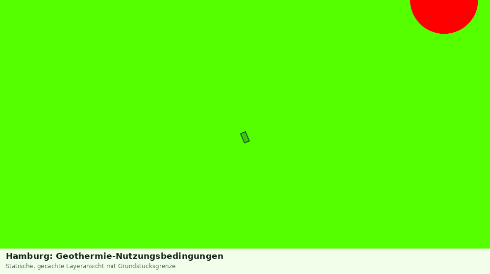 Statische Kartenansicht: Hamburg: Geothermie-Nutzungsbedingungen