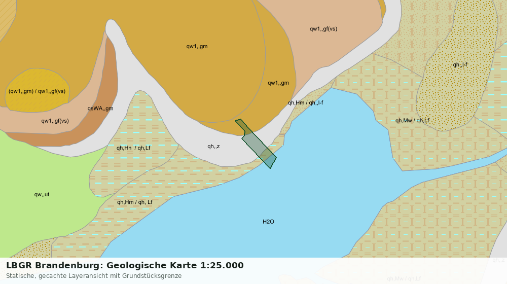 Statische Kartenansicht: LBGR Brandenburg: Geologische Karte 1:25.000