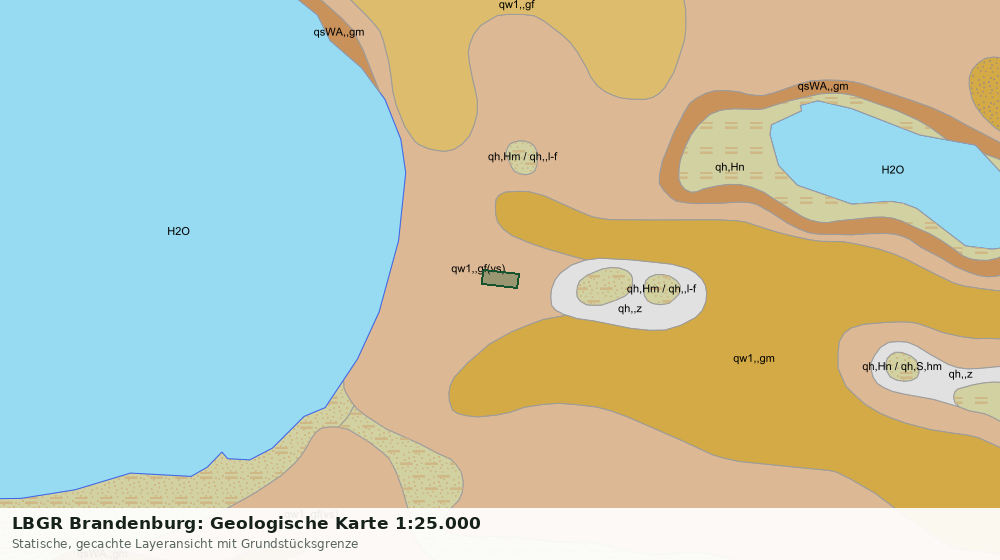 Statische Kartenansicht: LBGR Brandenburg: Geologische Karte 1:25.000