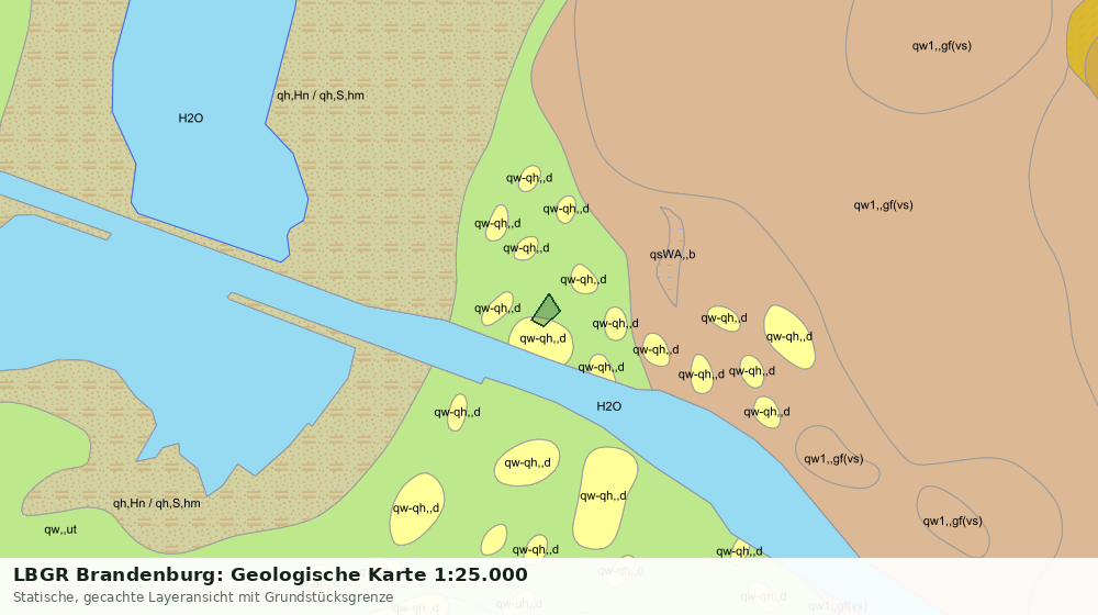 Statische Kartenansicht: LBGR Brandenburg: Geologische Karte 1:25.000